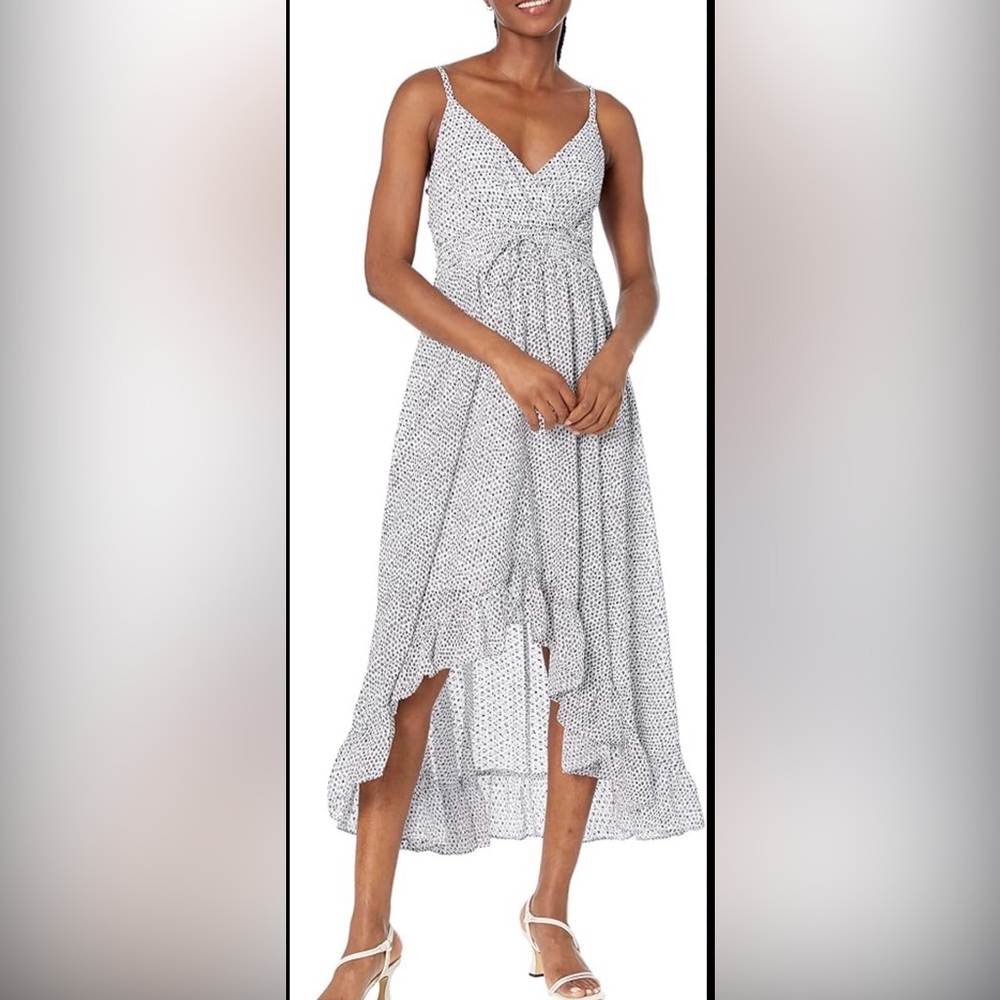 Black and White Spaghetti Strap Maxi Dress